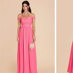 Elegant Pink Off-Shoulder Dress